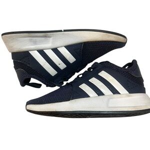 Adidas Kids Blue and White No Tie Sneakers 8K
